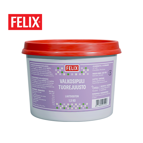 Felix Valkosipulituorejuusto 1,5 kg, laktoositon