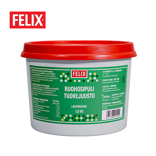 Felix Ruohosipulituorejuusto 1,5 kg, laktoositon