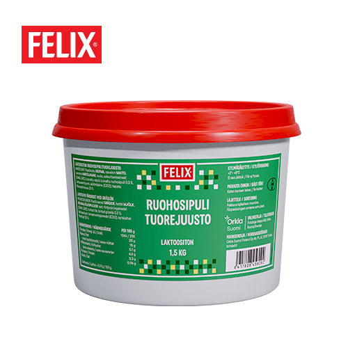 Felix Ruohosipulituorejuusto 1,5 kg, laktoositon